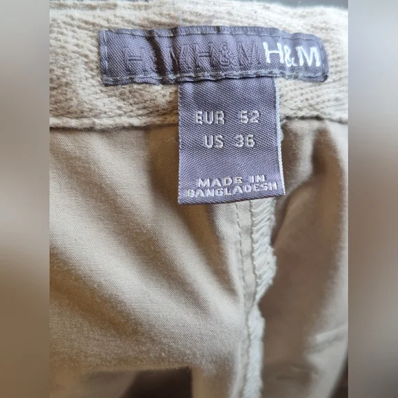 H&M Men's Cream Drawstring Pants - Picture 2 of 12
